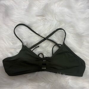 EUC Jolyn Clothing Green Bikini Top Size L
